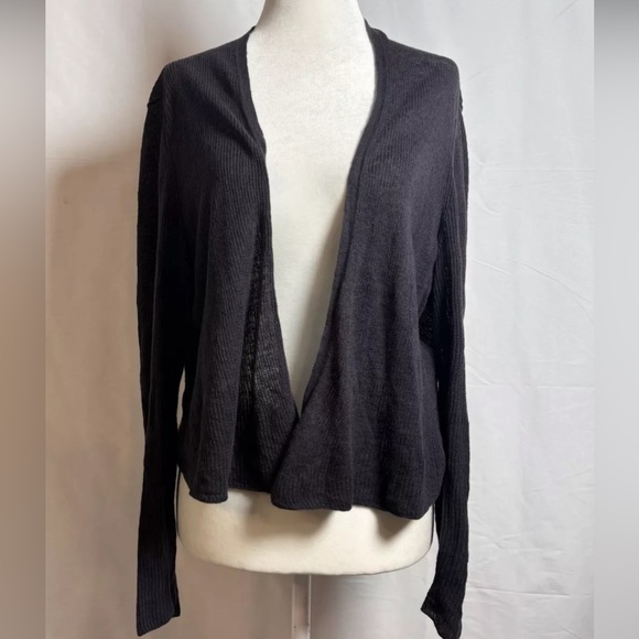 Eileen Fisher Sweaters - Eileen Fisher Womens Cropped Open Front Cardigan Quiet Luxury Preppy Office SZ S